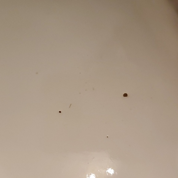 Hello Kitty Ceramic Coin Bank 8" Tall. Pink Polka Dot Skirt, Striped Blouse - Picture 7 of 10